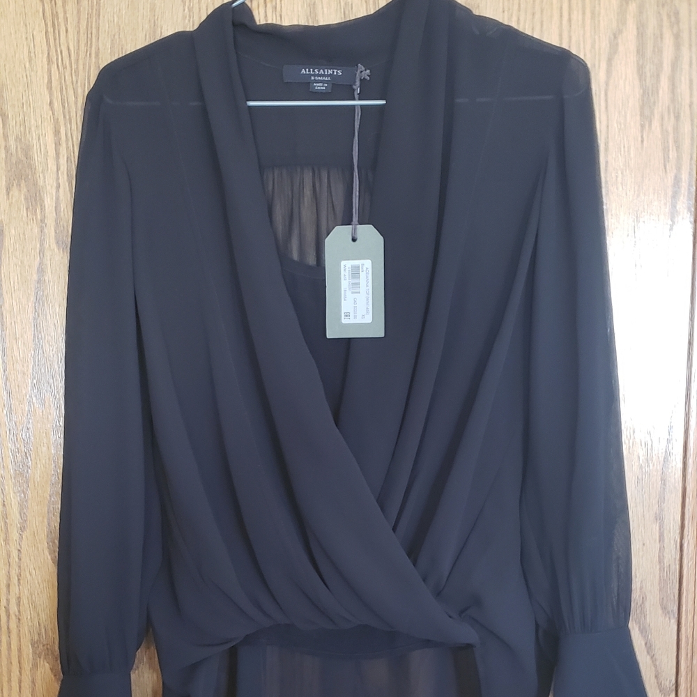 NWT All Saints Adrianna Blouse in XS